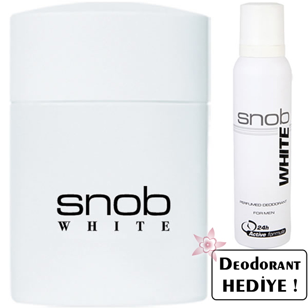 Snob White Men Edt 100 ml Erkek Parfümü-Deo Spray 150 ml Hediyeli 