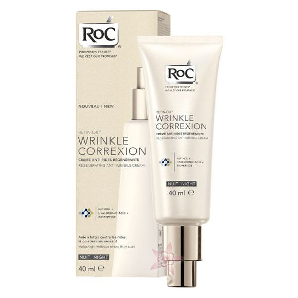 RoC Retin-Ox+ Wrinkle Correxion Night-Pürüzsüzleştirici ve Kırışık Karşıtı Nemlendirici Gece Kremi 40 ml