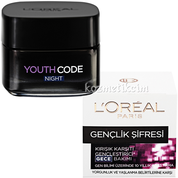 L'Oréal Gençlik Şifresi Kırışık Karşıtı Gece Kremi 50 ml  30-40 yaşlar için
