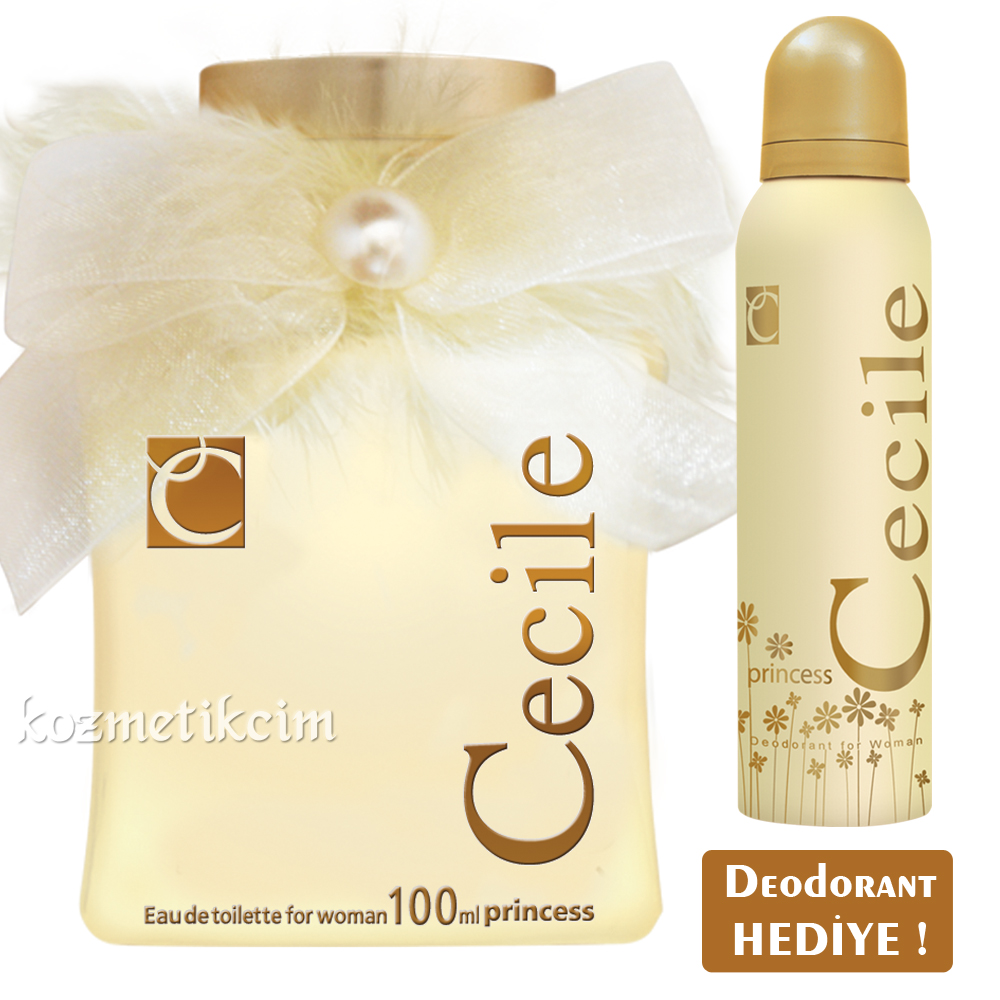 Cecile Princess Edt 100 ml Bayan Parfümü + Deodorant Hediye