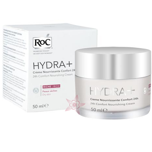 RoC Hydra+ 24 h Comfort Rich - Besleyici Bakım Kremi Kuru Ciltler İçin 50 ml