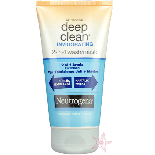 Neutrogena Deep Clean 2&#8217;si 1 Arada Ferahlatıcı Yüz Temizleme Jeli+Maske 150 ml