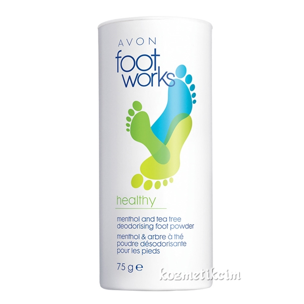 AVON Foot Works Healthy Mentol ve Çay Ağacı Özlü Ayak Pudrası 75 gr