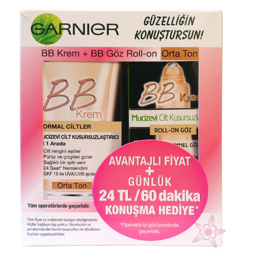 Garnier BB Krem 50 ml + BB Göz Roll-on 7 ml Orta Ton 