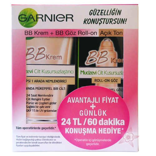 Garnier BB Krem 50 ml + BB Göz Roll-on 7 ml Açık Ton 