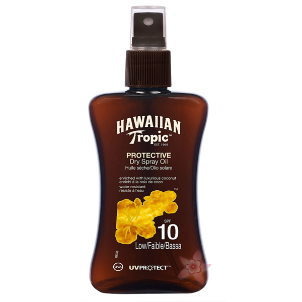 Hawaiian Tropic Protective Dry Spray Oil Spf 10 Low/Faible/Bassa-Koruyucu Bronzlaştırma Yağı 200 ml