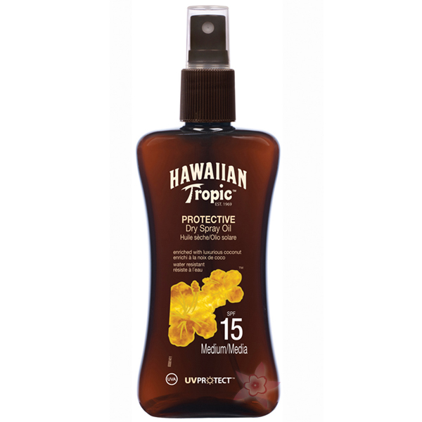 Hawaiian Tropic Protective Dry Spray Oil Spf 15 Medium/Media-Havuç Özlü Koruyucu Güneş Yağı Koruma Faktörü 200 ml