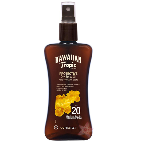 Hawaiian Tropic Protective Dry Spray Oil Spf 20  Medium/Media -Koruyucu Bronzlaştırma Yağı 200 ml 