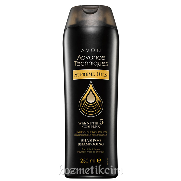 AVON Advance Techniques Supreme Oils Tüm Saç Tipleri için Besleyici Şampuan 250ml