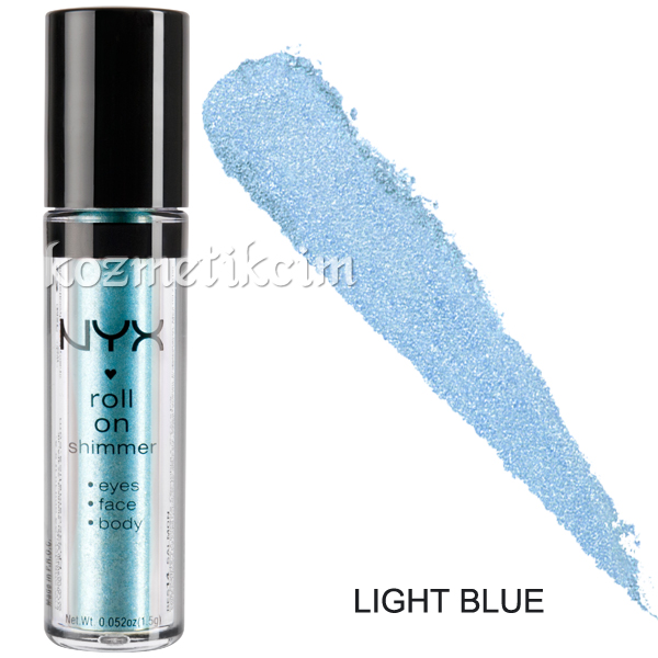 NYX Roll On Eye Shimmer Göz - Yüz - Vücut Farı Light Blue