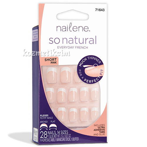 Nailene So Natural Ultra Flex Short Pink French Takma Tırnak - 71643