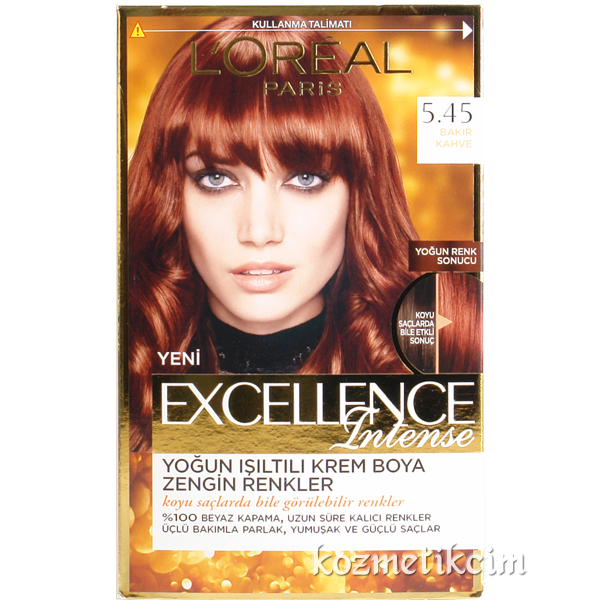 L'Oréal Excellence Intense Saç Boyası 5.45 Bakır Kahve