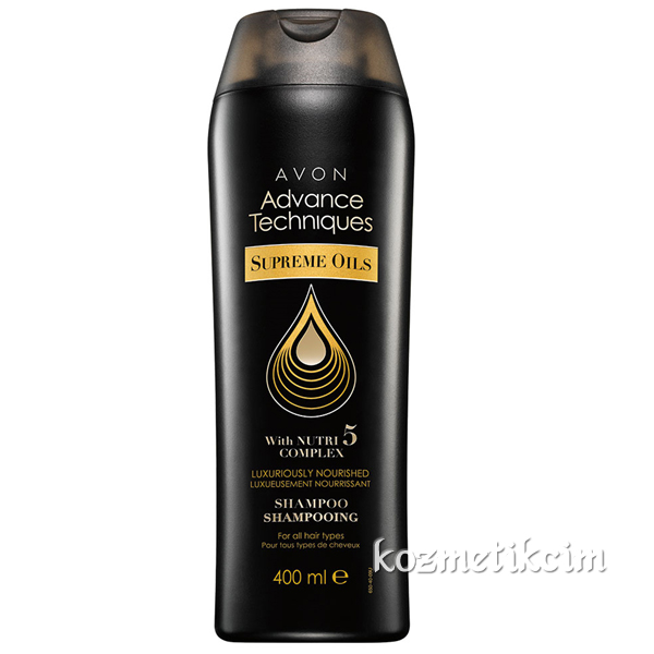 AVON Advance Techniques Supreme Oils Tüm Saç Tipleri için Besleyici Şampuan 400 ml