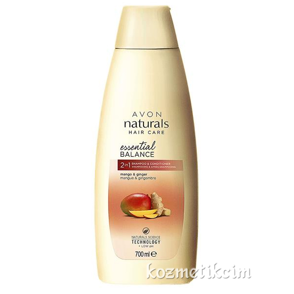 AVON Naturals Mango ve Zencefil Özlü 2'si 1 Arada Şampuan & Saç Kremi - 700 ml