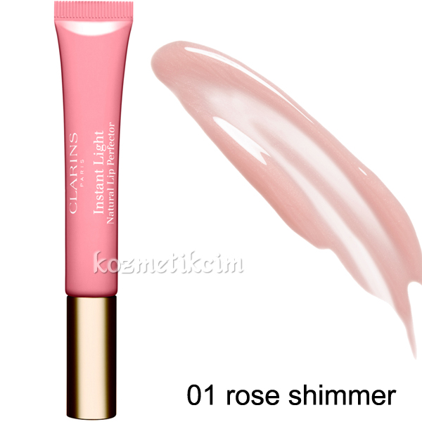 Clarins Instant Light Natural Lip Perfector 01 rose shimmer