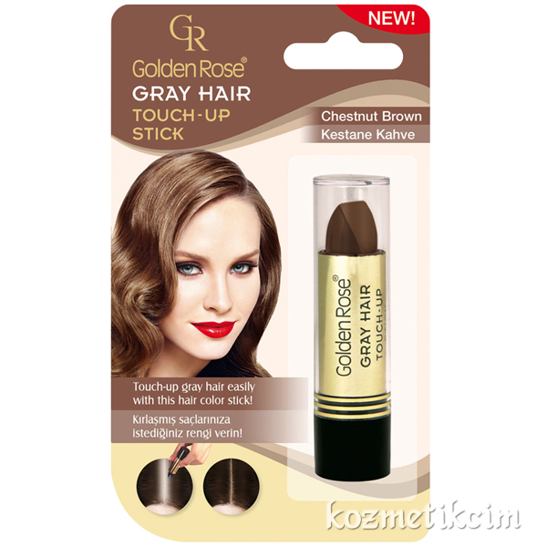 Golden Rose Gray Hair Touch-Up Stick Saç Beyaz Kapatıcı Kestane Kahve