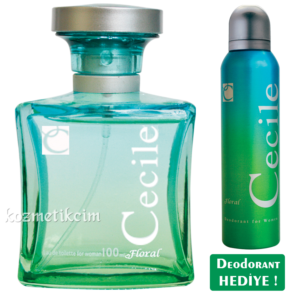 Cecile Floral Edt 100 ml Bayan Parfümü + Deodorant Hediye
