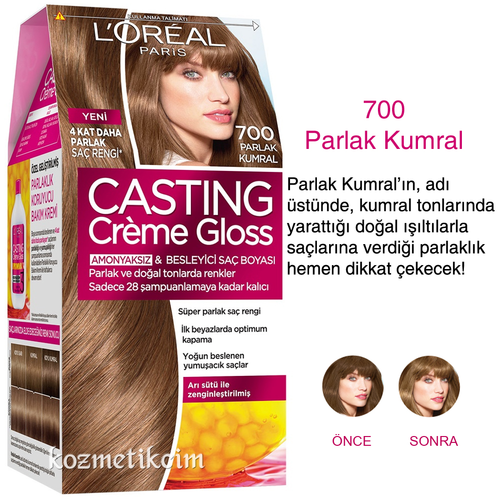 L'Oréal Casting Créme Gloss Amonyaksız ve Besleyici Saç Boyası 700 Parlak Kumral