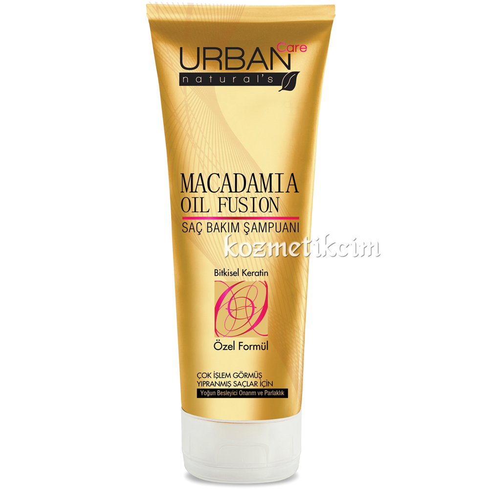 Urban Care Natural's Macadamia Oil Fusion Çok İşlem Görmüş Yıpranmış Saçlar İçin Şampuan