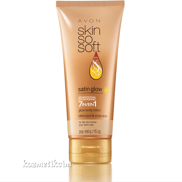 AVON Skin So Soft Açık Tonlu Ciltler için 7 Etkili Vücut Losyonu SPF15 200 ml