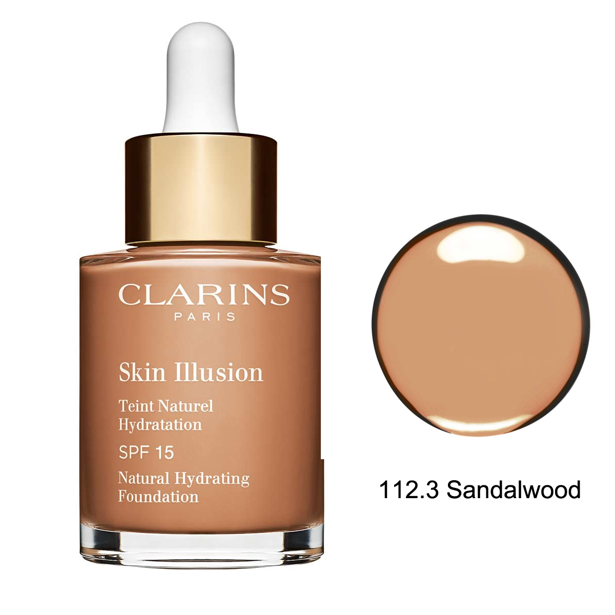 Clarins Skin Illusion Natural Hydrating Fondöten SPF15 112.3 Sandalwood