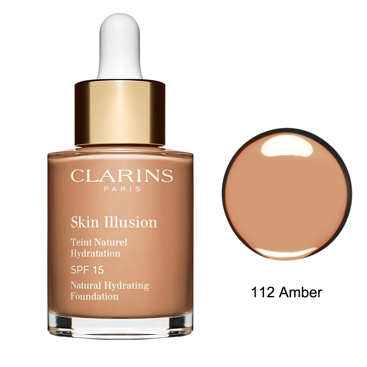 Clarins Skin Illusion Natural Hydrating Fondöten SPF15 112 Amber