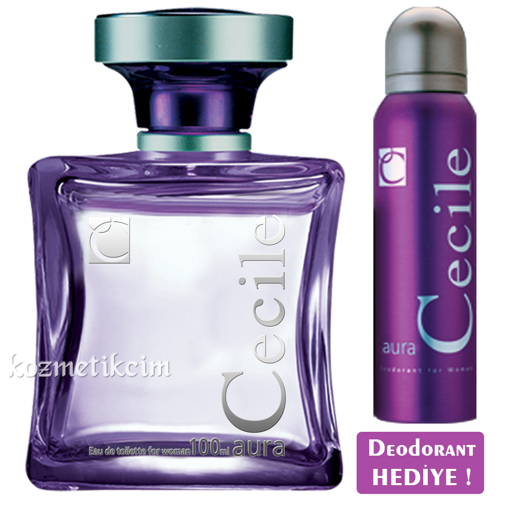 Cecile Aura Edt 100 ml Bayan Parfümü + Deodorant Hediye