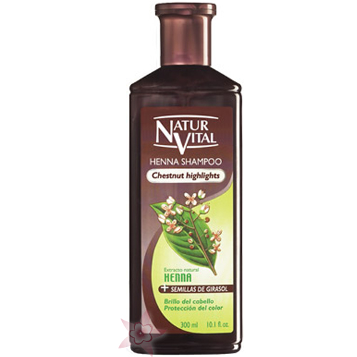 NaturVital Henna Shampoo Chestnut Highlights - Kına Özlü Renk Parlatıcı Şampuan 300 ml