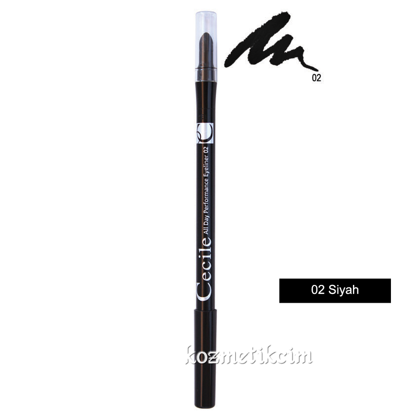 Cecile All Day Performance Eyeliner 02 Siyah