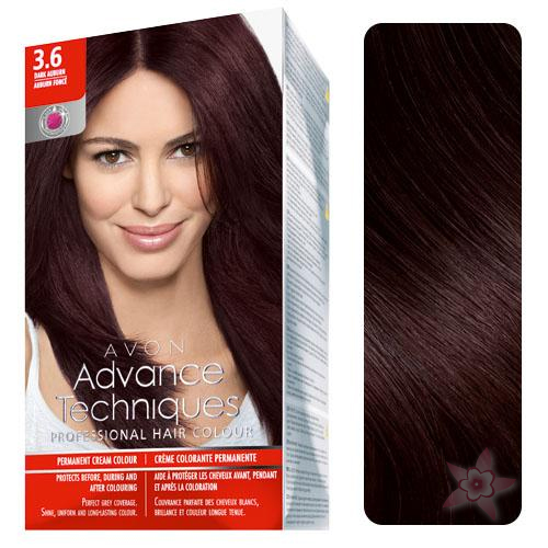 AVON Advance Techniques Saç Boyası  3.6 Koyu Kızıl Kestane
