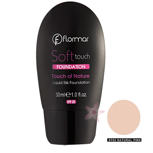 Flormar Soft Touch Fondöten Spf 20 - 30 ml  03-Natural-Pink