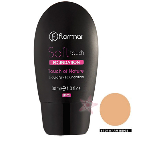 Flormar Soft Touch Fondöten Spf 20 - 30 ml  05-Warm-Beige