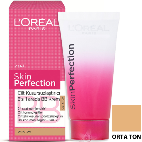 L'Oréal Skin Perfection Cilt Kusursuzlaştırıcı 6'sı 1 Arada BB Krem  50 ml 20 yaş üzeri  Orta Ton
