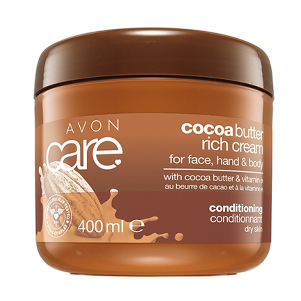 AVON Care Cocoa Butter Multipurpose Cream - Kakao Yağı ve E Vitamini İçeren Yüz,El ve Vücut Kremi 400 ml