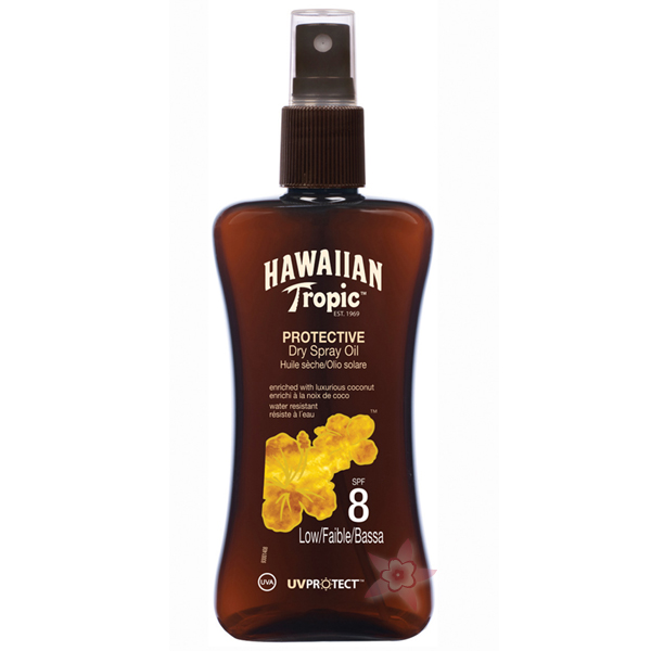 Hawaiian Tropic Protective Dry Spray Oil Spf 8 Low/Faible/Bassa-Koruyucu Bronzlaştırma Yağı 200 ml