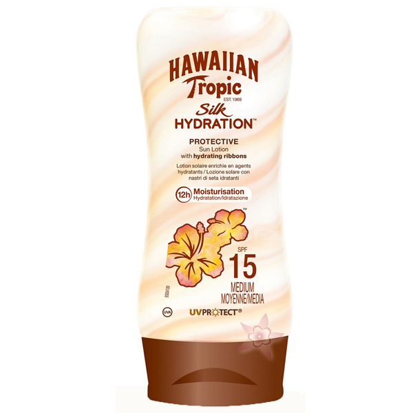 Hawaiian Tropic Silk Hydration Protective Sun Lotion Spf 15 -Nemlendiricili Güneş Losyonu 180 ml 