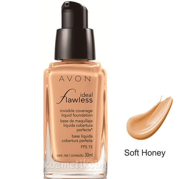 AVON ideal Flawless invisible Coverage Fondöten SPF-15 Soft Honey