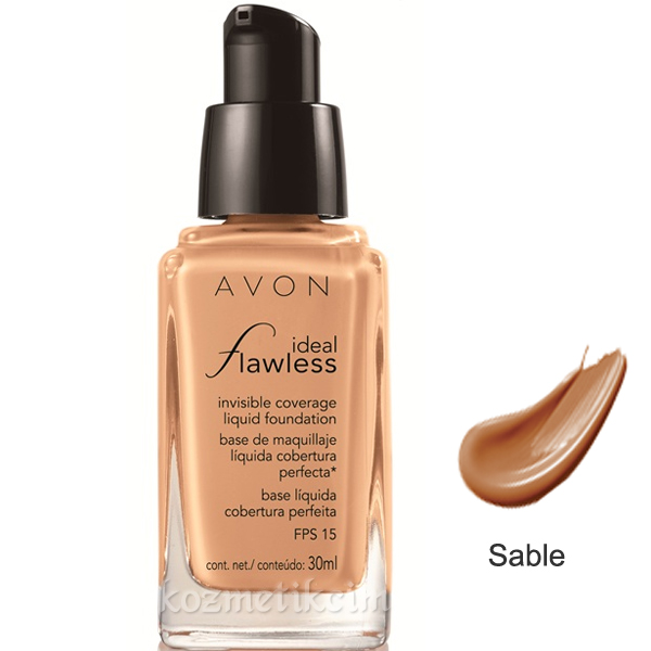 AVON ideal Flawless invisible Coverage Fondöten SPF-15 Sable