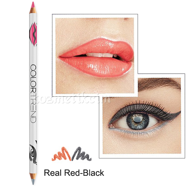 AVON Color Trend Dudak Kalemi ve Göz Kalemi Real Red-Black