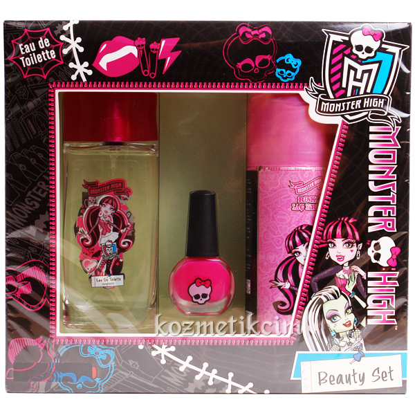 Monster High Edt 50 ml Çocuk Parfüm Seti Renkli Saç Sprey ve Ojeli