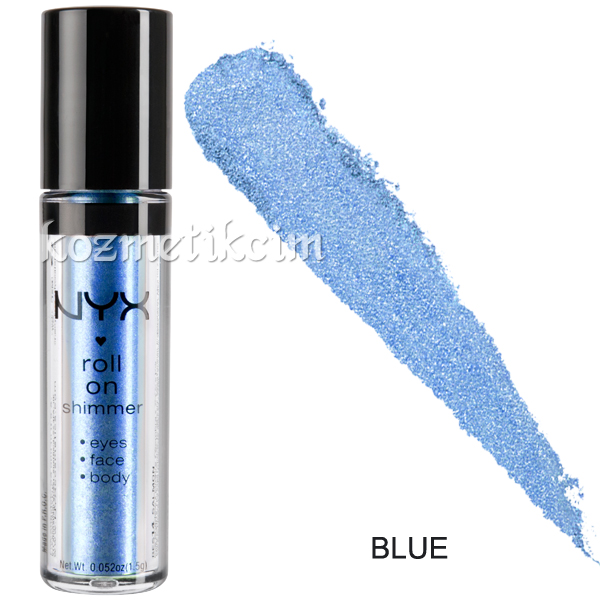 NYX Roll On Eye Shimmer Göz - Yüz - Vücut Farı Blue