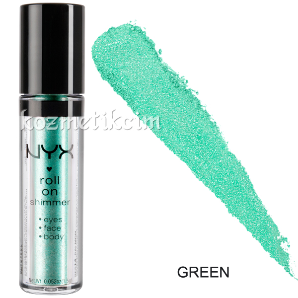 NYX Roll On Eye Shimmer Göz - Yüz - Vücut Farı Green