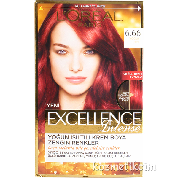 L'Oréal Excellence Intense Saç Boyası 6.66 Yoğun Kızıl