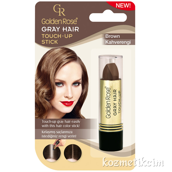 Golden Rose Gray Hair Touch-Up Stick Saç Beyaz Kapatıcı Kahverengi