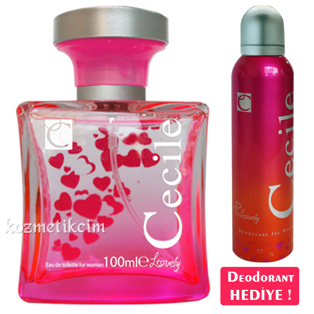 Cecile Lovely Edt 100 ml Bayan Parfümü + Deodorant Hediye