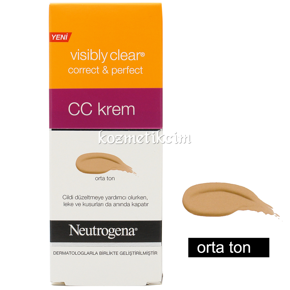 Neutrogena Visibly Clear Correct & Perfect CC Krem 50 ml Orta Ton