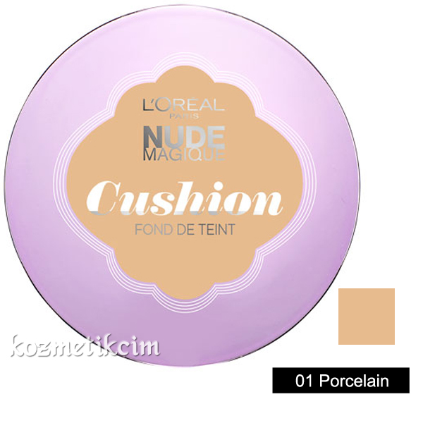 L'Oréal Nude Magique Cushion Likit Sünger Fondöten 01 Porcelain