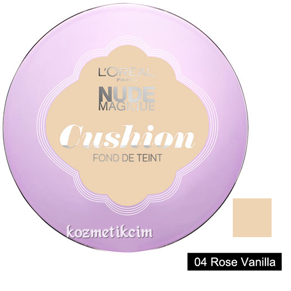 L'Oréal Nude Magique Cushion Likit Sünger Fondöten 04 Rose Vanilla