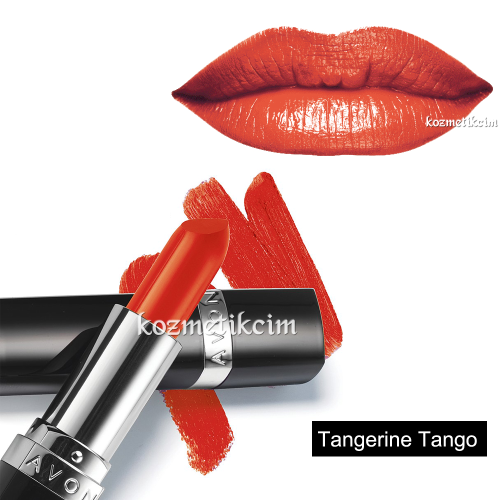 AVON Sevgililer Günü Özel Set Ultra Colour Ruj+Makyaj Çantası+Super Shock Maskara Tangerine Tango