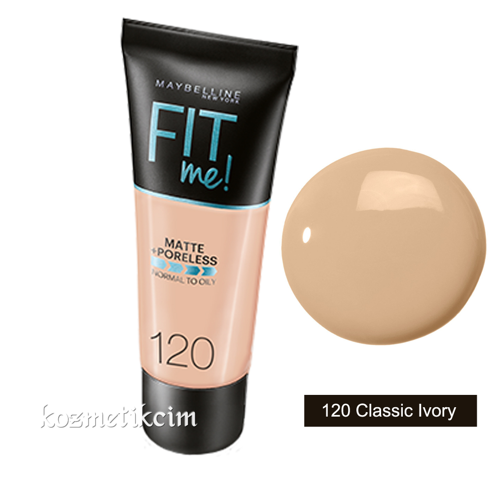 Maybelline Fit Me Matte Plus Poreless Foundation 120 Classic Ivory